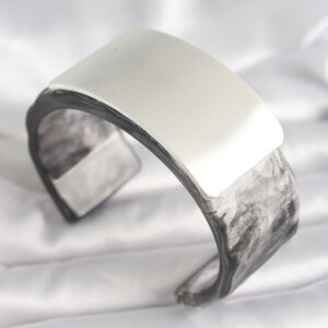 Siyah Mermer Desen Akrilik Plastik Dikdörtgen Plaka Model Vintage Kadın Bilezik BB6675