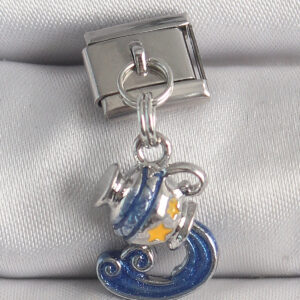 316L Çelik Gümüş Renk Sallantı Kova Burç Model Nomination Charm BC1374