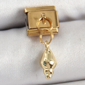 Kalbinle 316L Çelik Sallantılı Deniz Kabuğu Model Gold Renk Nomination Charm BC1437