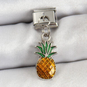 Kalbinle 316L Çelik Sallantılı Ananas Model Gümüş Renk Nomination Charm BC1468