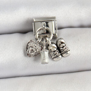 316L Çelik Gümüş Renk Bebek Konsept Nomination Charm BC1493