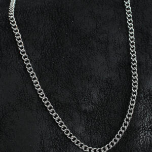 316L Çelik Klasik Oval Zincir Model Gümüş Renk Erkek Kolye ERK1390