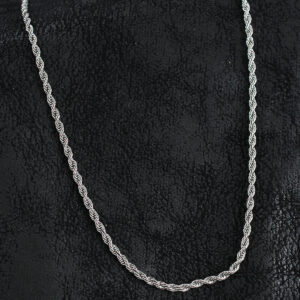 316L Çelik Burgu Zincir Model Gümüş Renk Erkek Kolye ERK1401