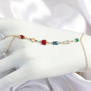 Pirinç Renkli Zirkon Taşlı Y Model Gold Renk Kadın Şahmeran SN684