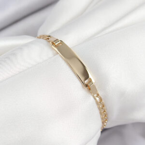 Pirinç Dikdörtgen Model Gold Renk Xuping Bebek Künyesi BB7434