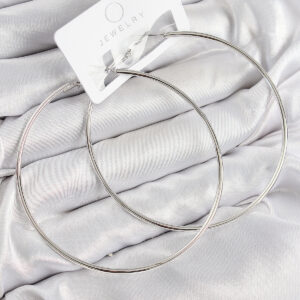 Pirinç Halka Model Gümüş Renk Kadın Küpe BKP11036