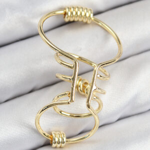 Pirinç Halkalı Model Gold Renk Kıkırdak Küpe BKP11060