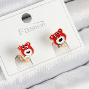 Pirinç Ayıcık Model Gold Renk Çocuk Küpe BKP11198