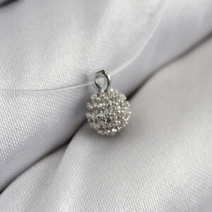 Misineli Topcuk Model Gümüş Renk Hayalet Kolye BKO10502