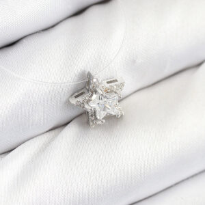 Misineli Yıldız Model Gümüş Renk Hayalet Kolye BKO10504