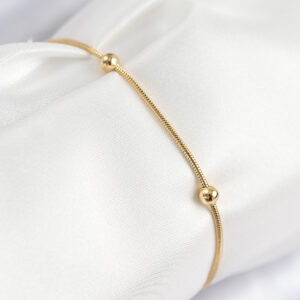 316L Çelik Topcuk Model Gold Renk Kadın Bileklik BB7845