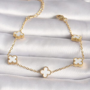 316L Çelik Gold Renk Baby Boy Yonca Model Kadın Bileklik BB6640