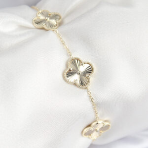 VIP Pirinç Yonca Model Gold Renk Kadın Bileklik BB7783