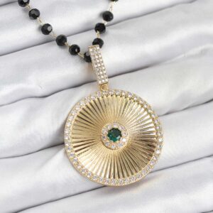 316L Çelik Zincir Kristal Boncuklu Kadın Kolye BKO10563