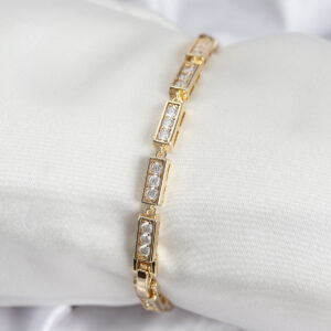 Pirinç VIP Seri Gold Renk Parçalı Model Kadın Bileklik BB7930