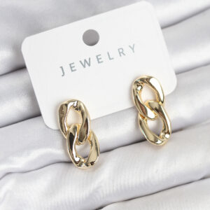 Pirinç Gold Renk Zincir Model Kadın Küpe BKP11233