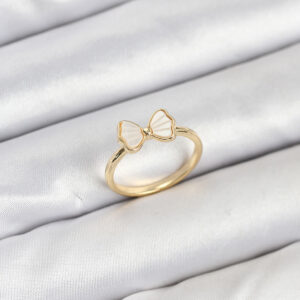 Pirinç Gold Renk Fiyonk Model Kadın Yüzük BYK3838