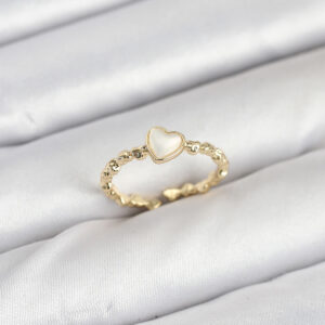 Pirinç Gold Renk Kalpli Model Kadın Yüzük BYK3874