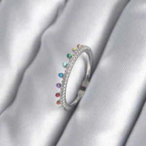 Pirinç Gümüş Renk Zirkon Taş Detay Kadın Yüzük BYK2998