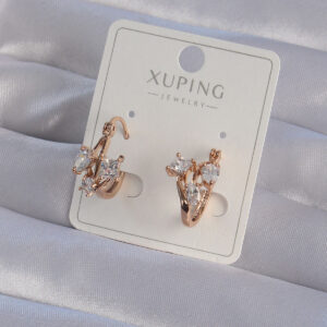 XUPİNG Rose Renk Zirkon Taşlı Halka Küpe BKP9358