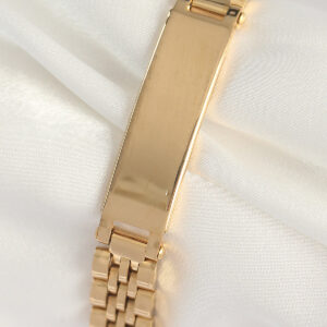 316L Çelik Gold Renk Zincir Künye Model Erkek Bileklik EB3719