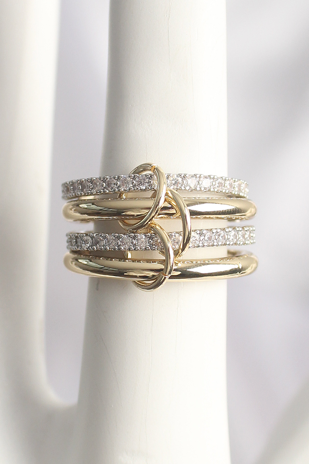 Pirinç Mix Renk Zirkon Taşlı 4'Lü Kadın Yüzük BYK3706