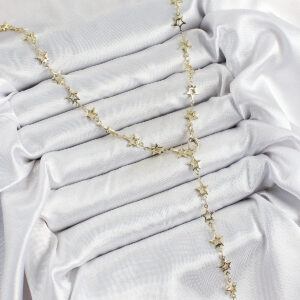 Pirinç Gold Renk Yıldızlı Kadın Y Kolye BKO10301