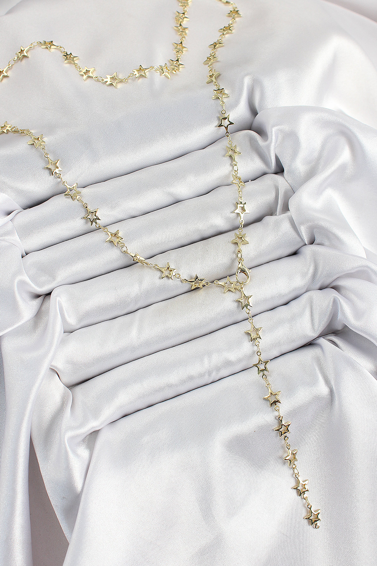 Pirinç Gold Renk Yıldızlı Kadın Y Kolye BKO10301