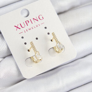 Xuping Zirkon Taşlı I Model Gold Renk Kadın Küpe BKP10842