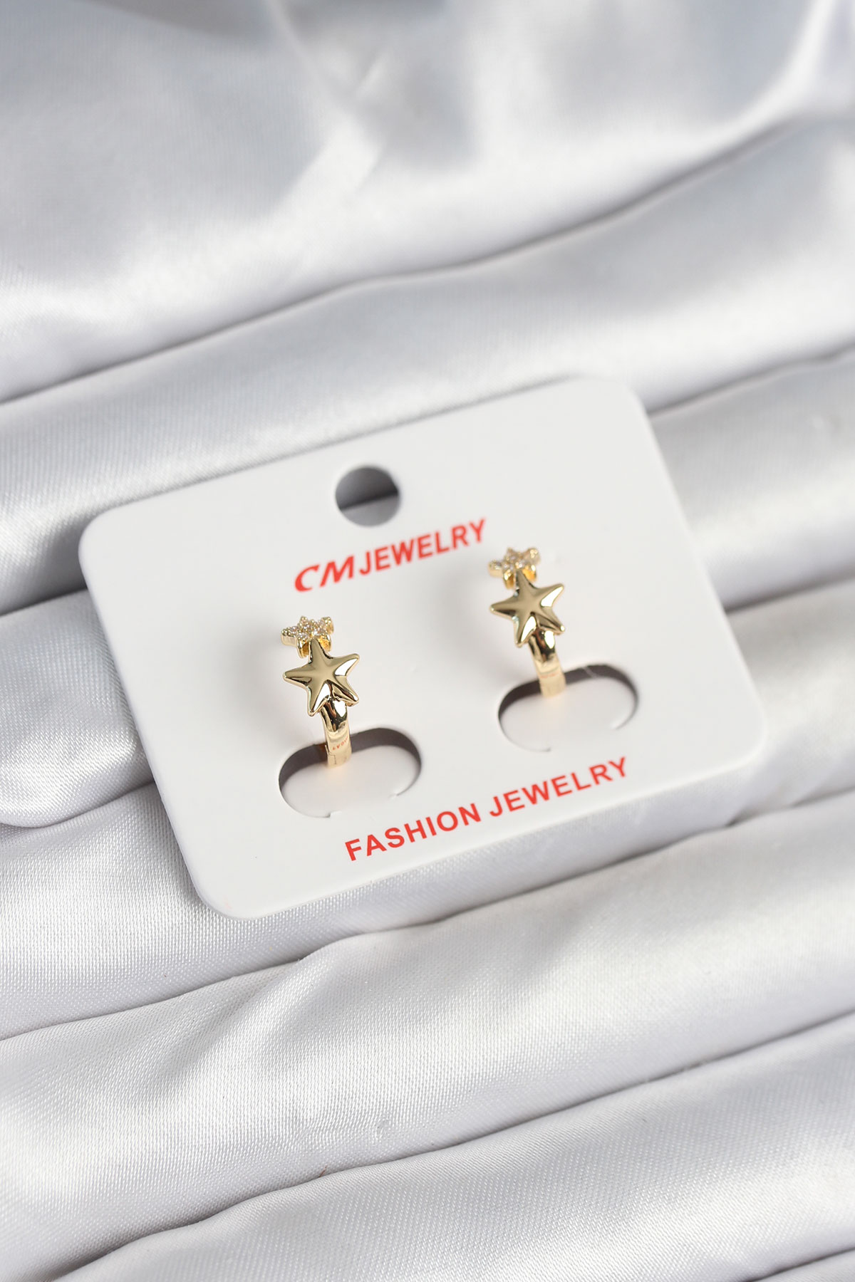 Pirinç Gold Renk Yıldız Kadın Küpe BKP11242