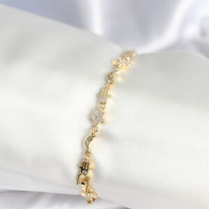 Pirinç Gold Renk Kadın Manifest Bileklik BB7973