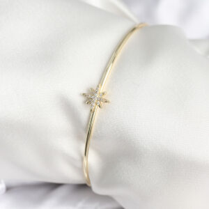 Kutup Yıldızı Figür Pirinç Gold Renk Kadın Bileklik BB7999