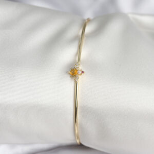 Sinek Figürlü Gold Renk Pirinç Kadın Bileklik BB8000