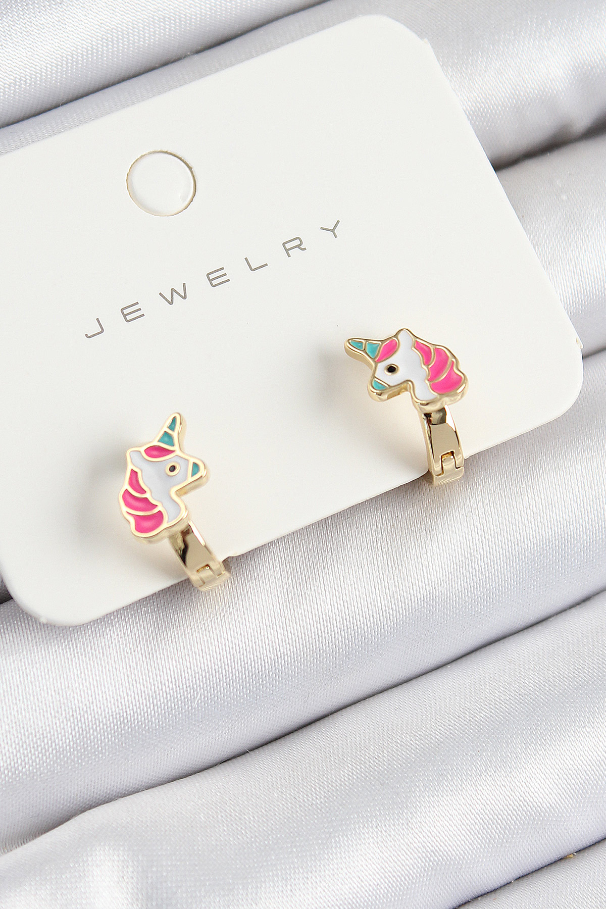 Pirinç Unıcorn Model Gold Renk Çocuk Küpe BKP10905