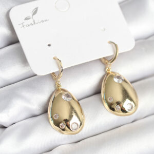 Gold Renk Pirinç Damla Model Kadın Küpe BKP11281