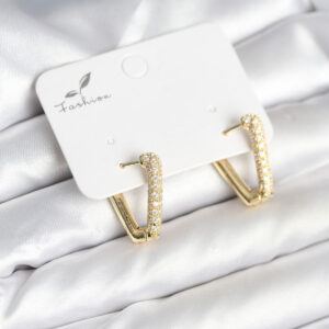 Üçgen Model Zirkon Taşlı Kadın Küpe BKP11299