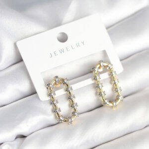 Vintage Model Halka Zirkon Taşlı Kadın Küpe BKP11302