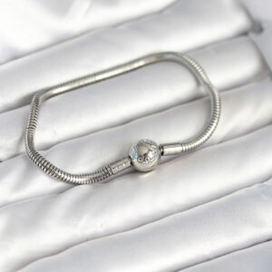 Gümüş Renk Pirinç Charm Bileklik BB8015