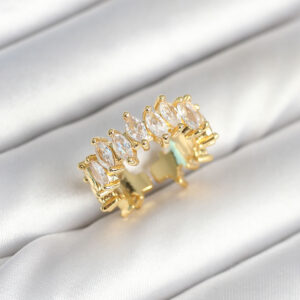 Pirinç Arpa Baget Zirkon Taşlı Kadın Yüzük BYK3906