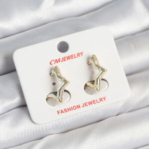 Pirinç Gold Renk Yıldız Model Kadın Küpe BKP11243