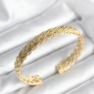 Ezme Zincir Model Gold Renk Kadın Bileklik BB8018