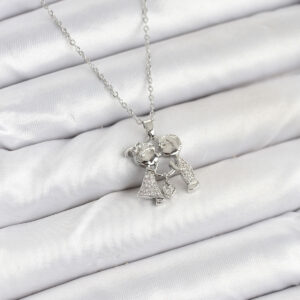 316L Çelik Zincir Gümüş Renk Erkek Kız Model Kadın Kolye BKO10618