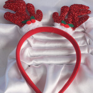 Yılbaşı Temalı Simli Geyik Boynuzu Figürlü Taç SA1001