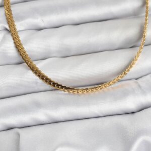 316L Çelik Gold Renk Zincir Kadın Kolye BKO10631