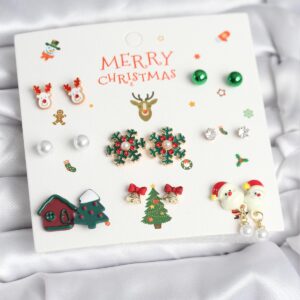 Yılbaşı Temalı 8 Çift Küpe Seti BKP11397