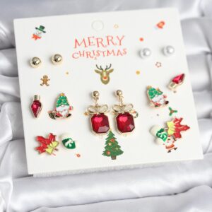 8 Çift Yılbaşı Temalı Kadın Küpe BKP11398