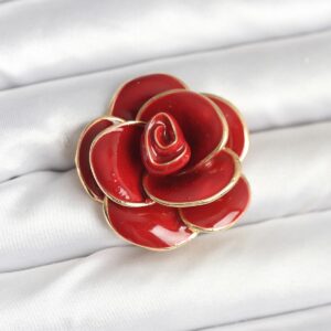 Kırmızı Gül Model Broş BR471