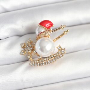 Kızaklı Kardan Adam Model Yılbaşı Temalı Broş BR477