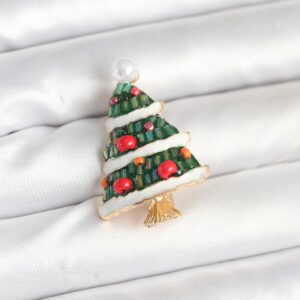 Süslü Çam Ağacı Model Yılbaşı Temalı Broş BR478