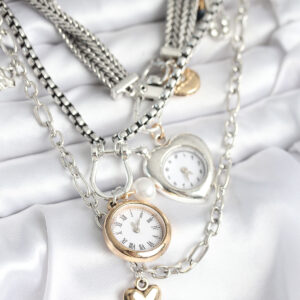 Otantik Gümüş Renk Kadın Kolye Kombini BKO10723